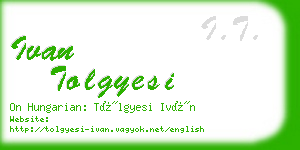 ivan tolgyesi business card